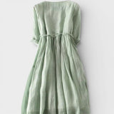 Carmen™ | Vestido maxi de lino elegante