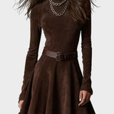 Paula™ | Vestido mini de gamuza vintage