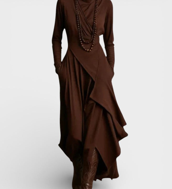 Sandra™ | Vestido maxi de punto asimétrico