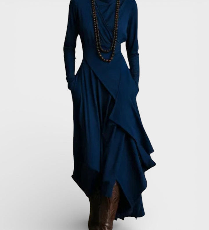 Sandra™ | Vestido maxi de punto asimétrico