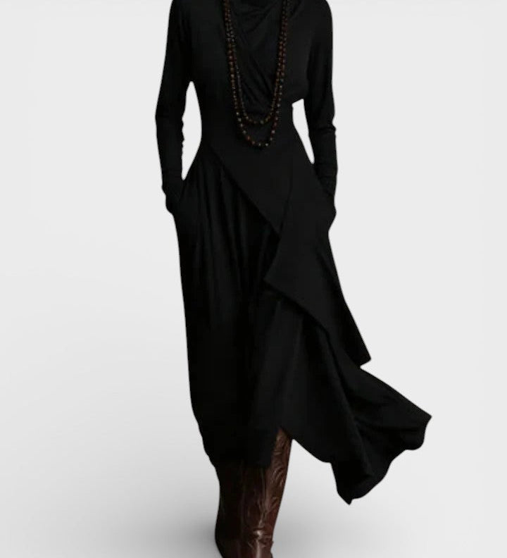 Sandra™ | Vestido maxi de punto asimétrico