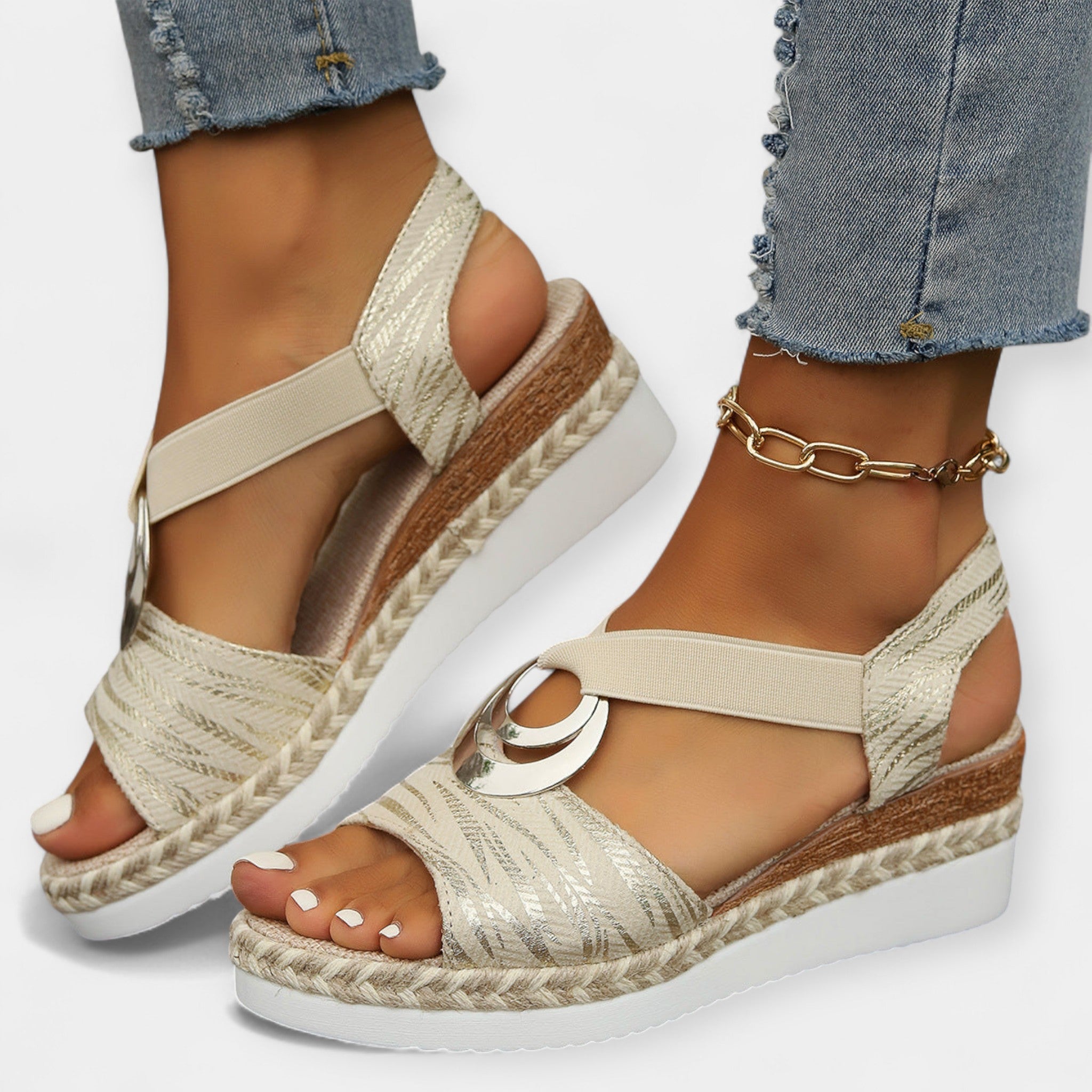 Sandalias romanas con trenzado