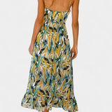 Vestido Midi de Impresión Vibrante Fiona