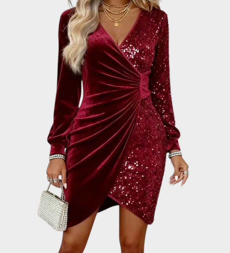 Marina™ | Vestido midi con escote en V