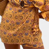 Vestido Candela Boho con Estampado Floral y Escote Cruzado en V