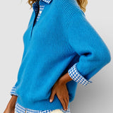 Alicia™ | Jersey de punto con detalle de cuadros