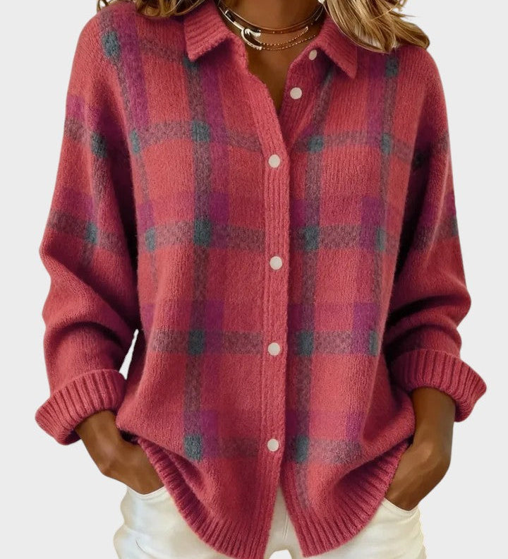 Alba™ | Suéter Retro a Cuadros con Contraste Casual