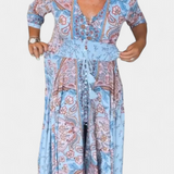 Vestido Casual de Verano Dunya con Escote en V