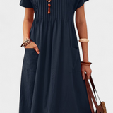 Vestido Lottie de Largo Medio con Bolsillos