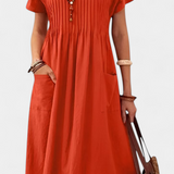 Vestido Lottie de Largo Medio con Bolsillos