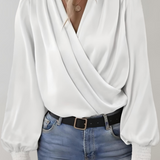 Blusa Elegante de Manga Larga con Escote en V Quinn