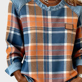 Marta™ | Sudadera con parches a cuadros