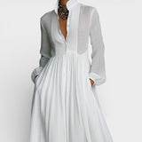 Amaia™ | Vestido maxi de algodón y lino