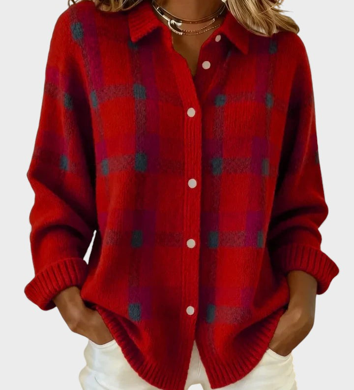 Alba™ | Suéter Retro a Cuadros con Contraste Casual