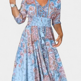 Vestido Casual de Verano Dunya con Escote en V