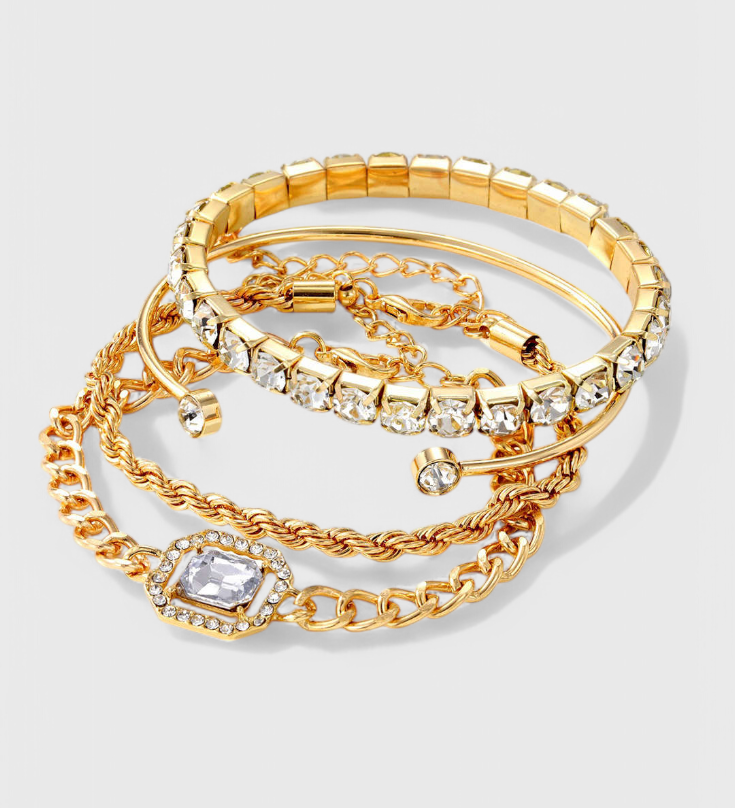 Conjunto de Pulseras con Tachuelas