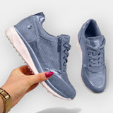 Zapatillas anatómicas con cierre de cremallera