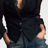 Elena™ | Blusa de encaje elegante