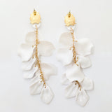 Pendientes de Gotas de Pétalos de Orquídea