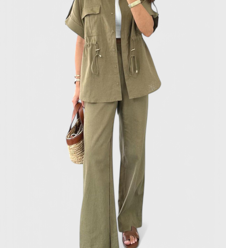 Lani Conjunto de Camisa y Pantalones de Dos Piezas Relaxed