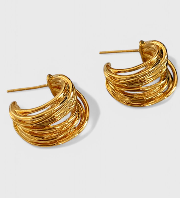 Pendientes de Aro en Forma de C
