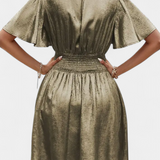 Vestido Adalee para Damas con Escote en V y Cintura Cruzada
