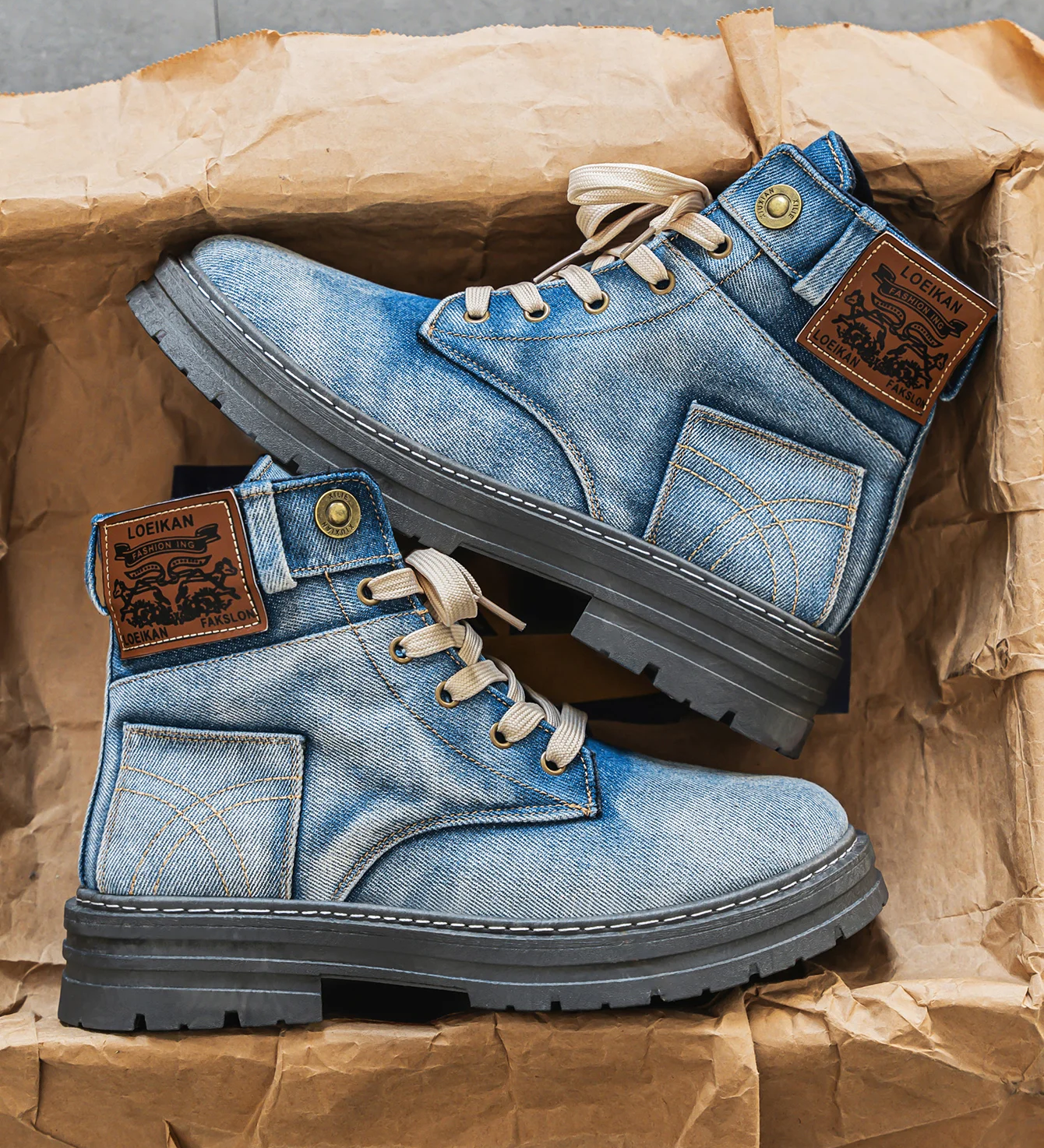 Aroa™ | Botines vaqueros con cordones