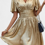 Vestido Adalee para Damas con Escote en V y Cintura Cruzada
