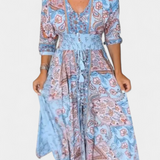 Vestido Casual de Verano Dunya con Escote en V