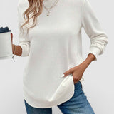 Ana™ | Camiseta lisa de manga larga esencial