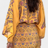 Vestido Candela Boho con Estampado Floral y Escote Cruzado en V