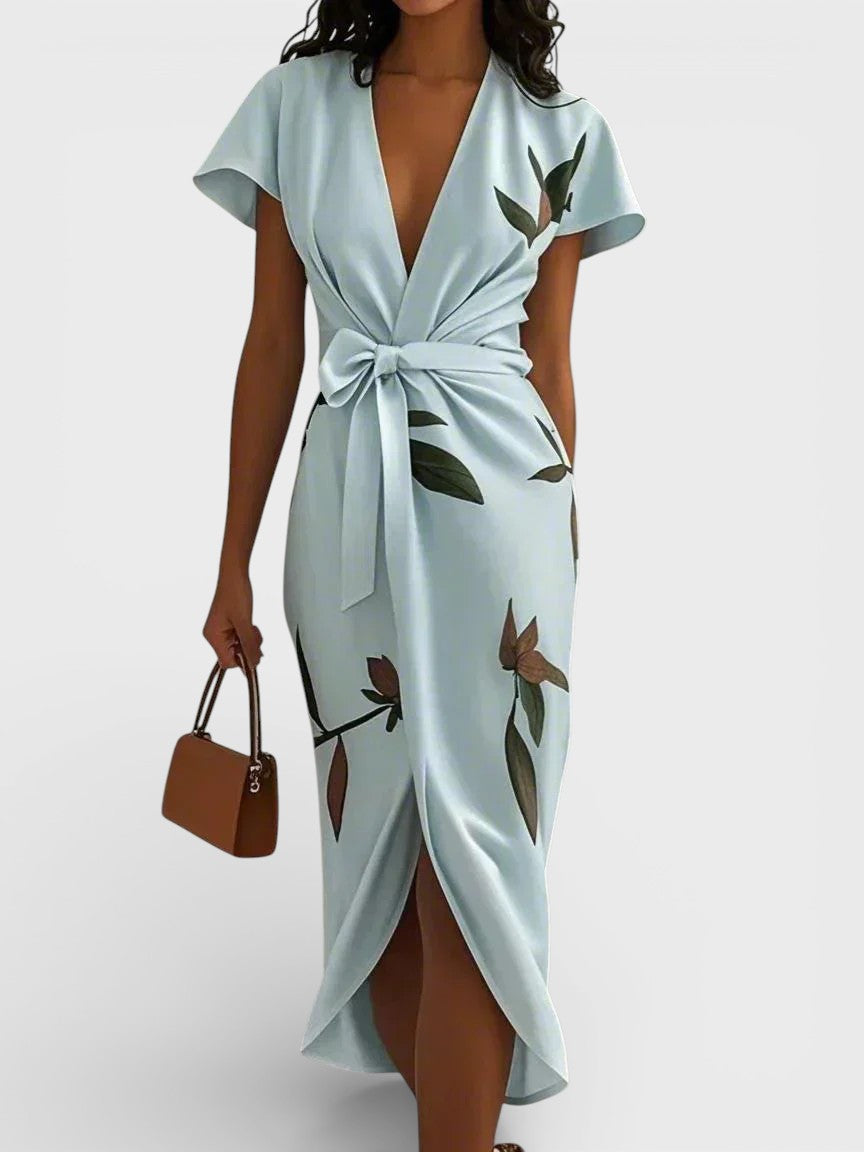 Elena™ | Vestido cruzado floral elegante