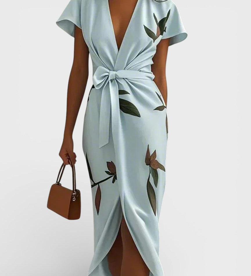 Elena™ | Vestido cruzado floral elegante