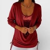 Lucía™ | Top bicolor de lentejuelas premium