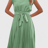 Vestido Midi Elegante Luxie en Tejido Ligero con Corte Fluido