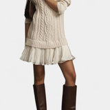 Vestido Mini de Punto Daina con Forma Torcida