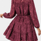 Vestido Camisa Soreia con Mangas Largas Texturizadas