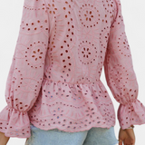 Top Bohemio Kayden de Encaje con Corte Fluido
