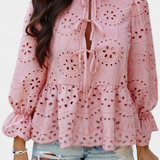Top Bohemio Kayden de Encaje con Corte Fluido