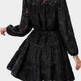 Vestido Camisa Soreia con Mangas Largas Texturizadas