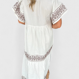 Vestido Maxi Boho Allona con Escote en V y Corte Relajado