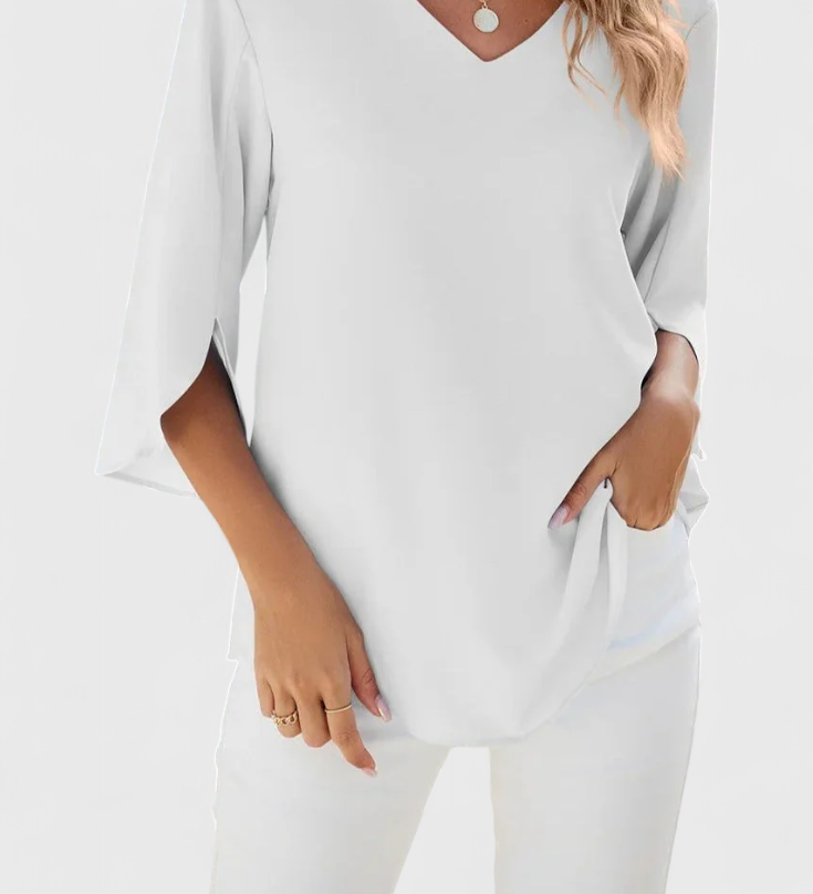 Blusa Casual Tabitha con Corte Suelto y Estilo Sofisticado