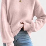 Emilia™ | Jersey de Cuello Redondo con Mangas Globo