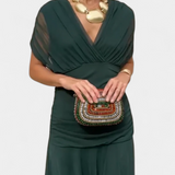 Magda™ | Vestido largo floral con escote en V