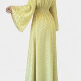 Vestido Maxi Geométrico Anelia con Escote en V
