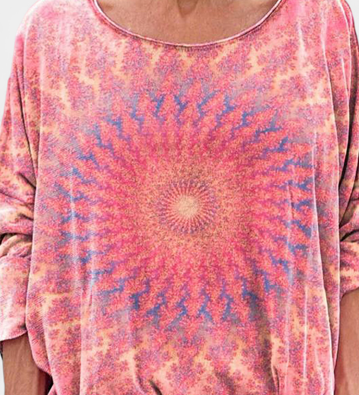 Blusa Oversized Omari con Estampado Bohemio Retro
