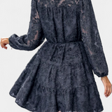 Vestido Camisa Soreia con Mangas Largas Texturizadas