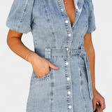 Vestido Mini de Denim Lavado Orlena