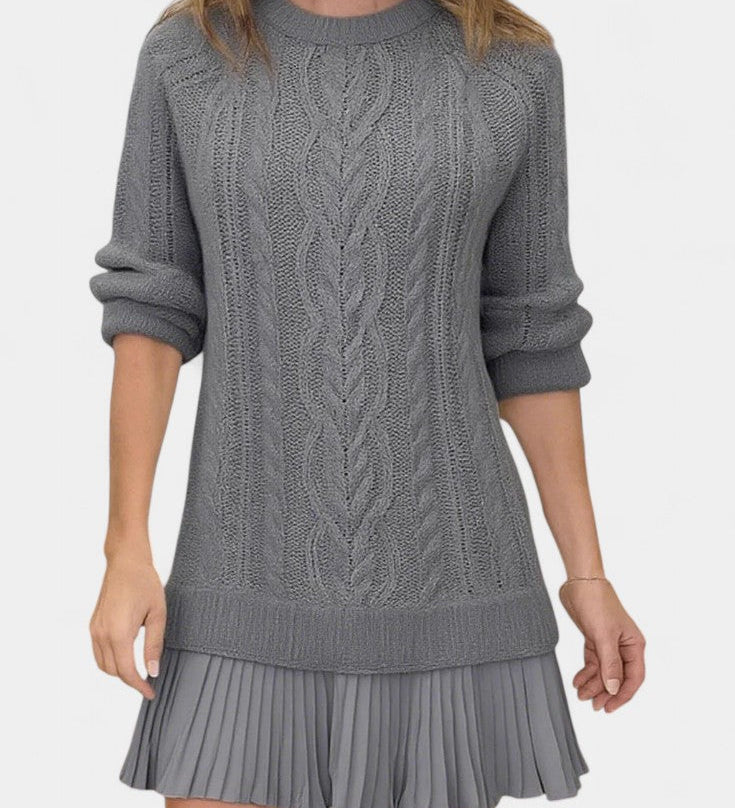 Vestido Mini de Punto Daina con Forma Torcida