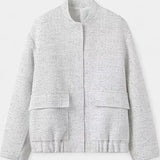 Alvera Chaqueta Texturizada de Invierno con Bolsillos